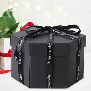 Creative Hexagonal Surprise Explosion Box (half-Finished), Unique Hexagonal Shape, DIY Handmade Scrapbook Album, Wedding Gift Box, Valentine Christmas Gift Box, Romantic Gift Box, Personalizable Gift Box