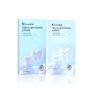 Teeth Whitening Strips 7 Treatments Kit, Hydroxyapatite-Infuse White Strips, Non-Sensitive Teeth Whitening with Soothing Natural Ingredients, Enamel-Safe, Residue-Free, Non-Slip(pack of 2, 14 Count)