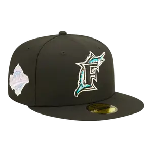 New Era Florida Marlins Pop Sweat Men Fitted Hat Black