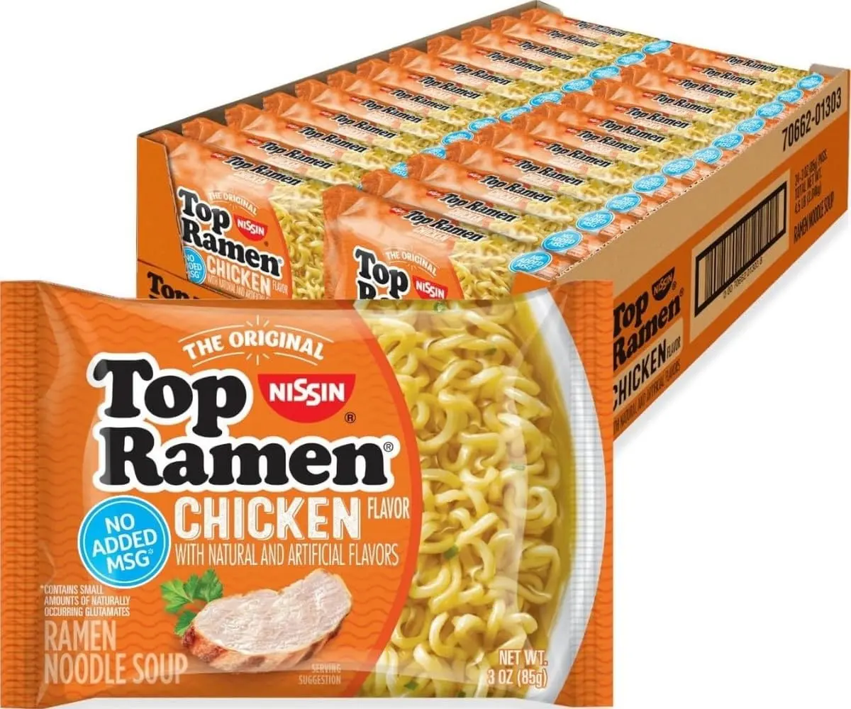 Top Ramen Chicken Instant Noodle Soup - 3 oz (Pack of 24)