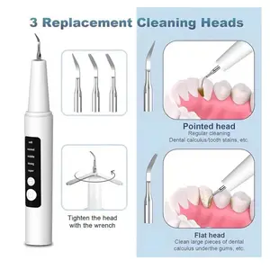 Plaque Remover for Teeth, Electric Dental Cleaner, Teeth Cleaning Kit with LED Light & 5 Adjustable Modes - Oral Care, Ideal Gift, Long Battery Life & Waterproof Teeth Cleaner