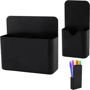 KITANIS Magnetic Pen Holder,2 Pack Magnetic Dry Erase Marker Holder with Generous Compartments,Strong Magnet Storage Marker Pen Pencil Organizer for Refrigerator,Whiteboard,Locker Accessories