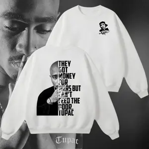 2PAC Classic West Coast Rap Hoodie Sweatshirt T-Shirt Old School Hip Hop Graphic Unisex Urban Apparel Gildan 5000 100% Cotton True Size