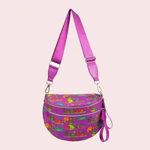 Nylon Crescent Crossbody Bag