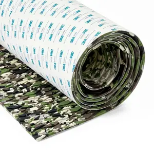 KXKZREN Jungle Camouflage EVA Foam Boat Decking Sheet, Non-Slip Self-Adhesive Traction Pad with Strong Premium Backing for Kayak, SUP & Yacht DIY Customizable Marine Flooring Grip
