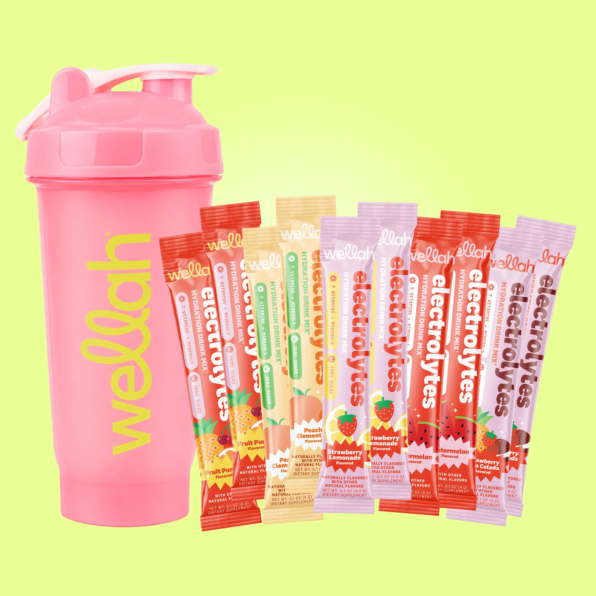Electrolytes Sample Pack + Shaker Bottle | Hydration | Made With Coconut Water | Zero Sugar Electrolytes Sample Pack + Shaker Bottle | Hydration | Made With Coconut Water | Zero Sugar