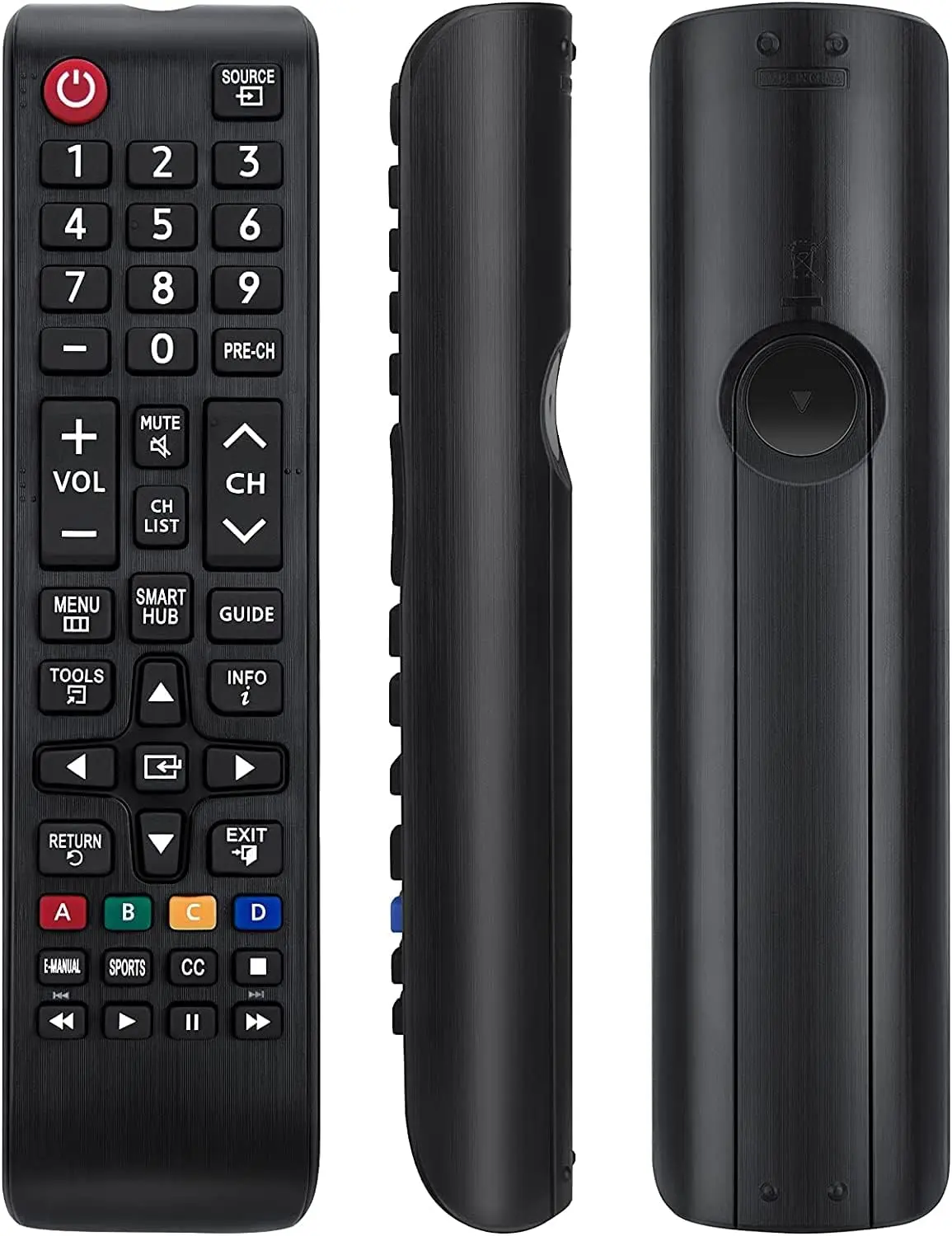 Universal Remote Control for Samsung-TV-Remote BN59-01199F All Samsung LCD LED HDTV 3D Smart TVs Models Black Grip Compact