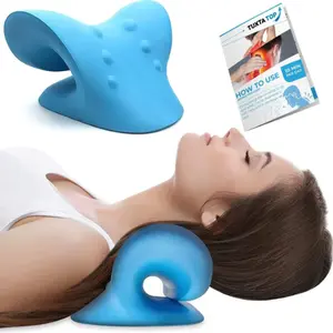 Cervical Massage Pillow Portable Gravity Acupressure Neck Correction Neck Support Sleep Repair Traction Pillow Body Care Therapy Home Spa Equipment Blue