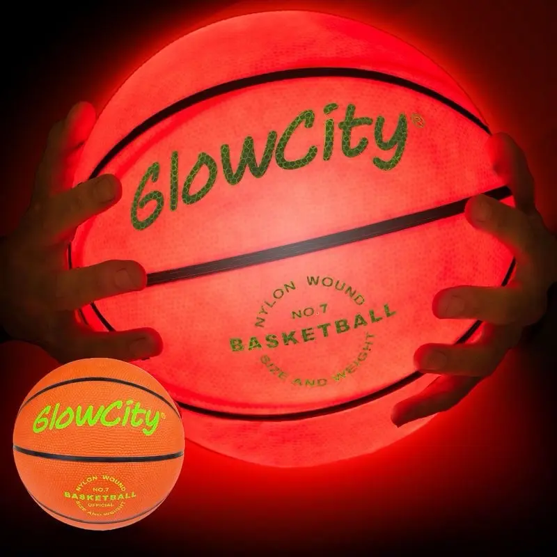 GlowCity LED Light-Up Basketball – Official Size 7, Batteries pre-installed