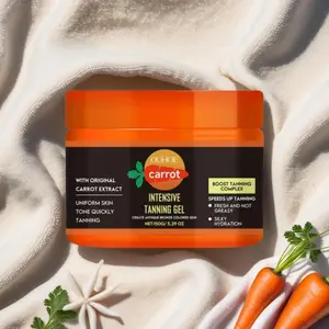 Carrot Extract Bronzing Gel, Moisturizing & Lightweight Formula, Hydrates Skin for a Gorgeous Tan, Intensive Tanning Gel
