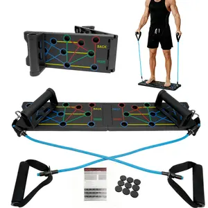 Adjustable multi-functional push-up board resistance band Pilates resistance rope set, Adjustable workout equipment, home fitness equipment for chest & upper body strength training, core muscle exercises - lightweight, sturdy, portable