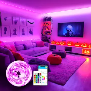 DAYBETTER Led Lights for Bedroom 200ft, Smart Led Strip Lights with App Control Remote, RGB LED Light Strips, 24V Led Strip Lights for Room Decoration Party, Easter Decor.