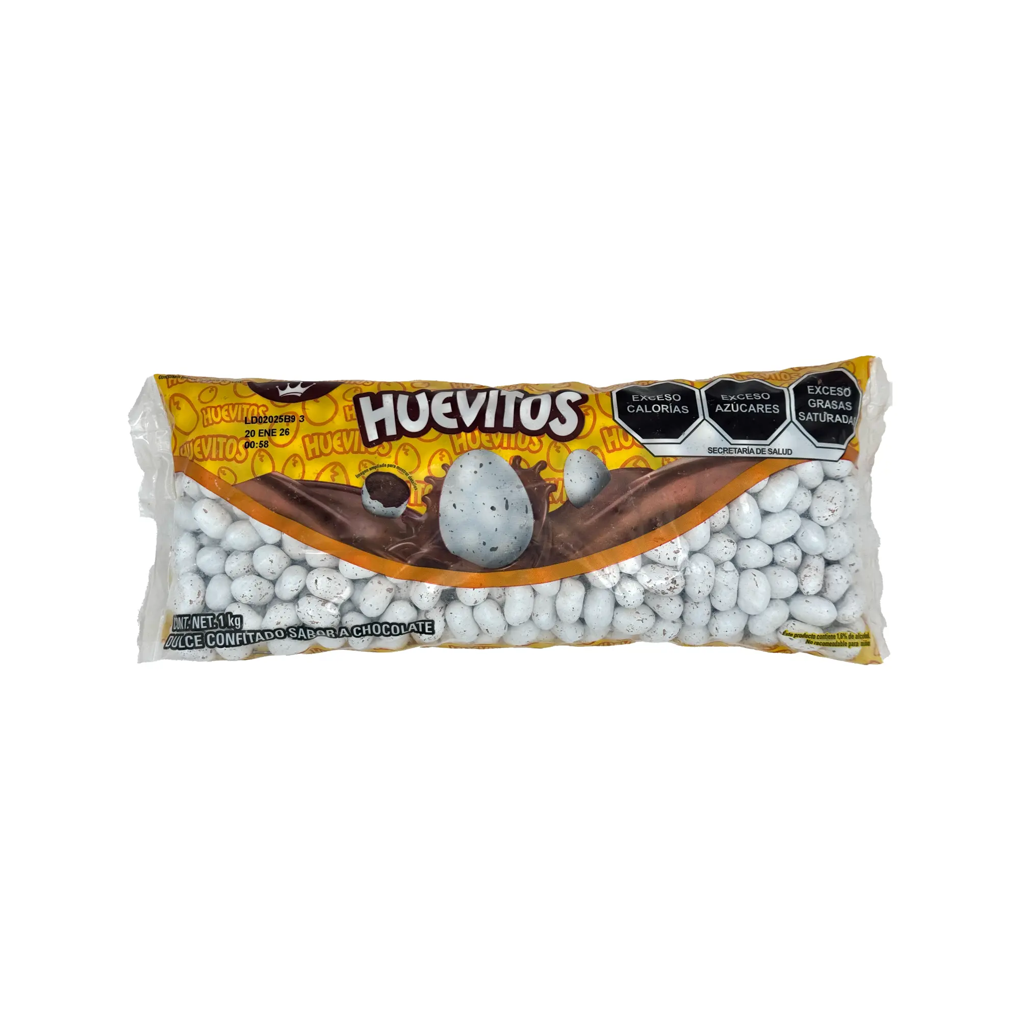 Ricolino Huevito Candy (2lb Bag) - Crunchy Chocolate-Coated Candy with a Sweet Milk Center, Classic Mexican Treat Ricolino Huevito Candy (2lb Bag) - Crunchy Chocolate-Coated Candy with a Sweet Milk Center, Classic Mexican Treat