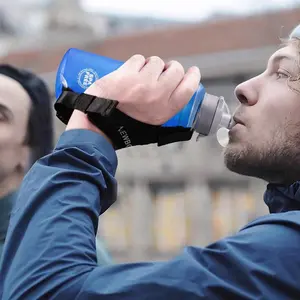 16.91oz Sports Water Bottle, Lightweight Leakproof Sports Water Bottle with Breathable Water Bottle Band, Suitable for Running, Cycling, Marathon, Hiking and Outdoor Adventure