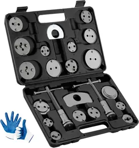 24PCS Disc Brake Caliper Tool Kit Heavy Duty Disc Brake Piston Caliper Compressor Rewind Tool Set for Brake Pad Replacement  Reset,