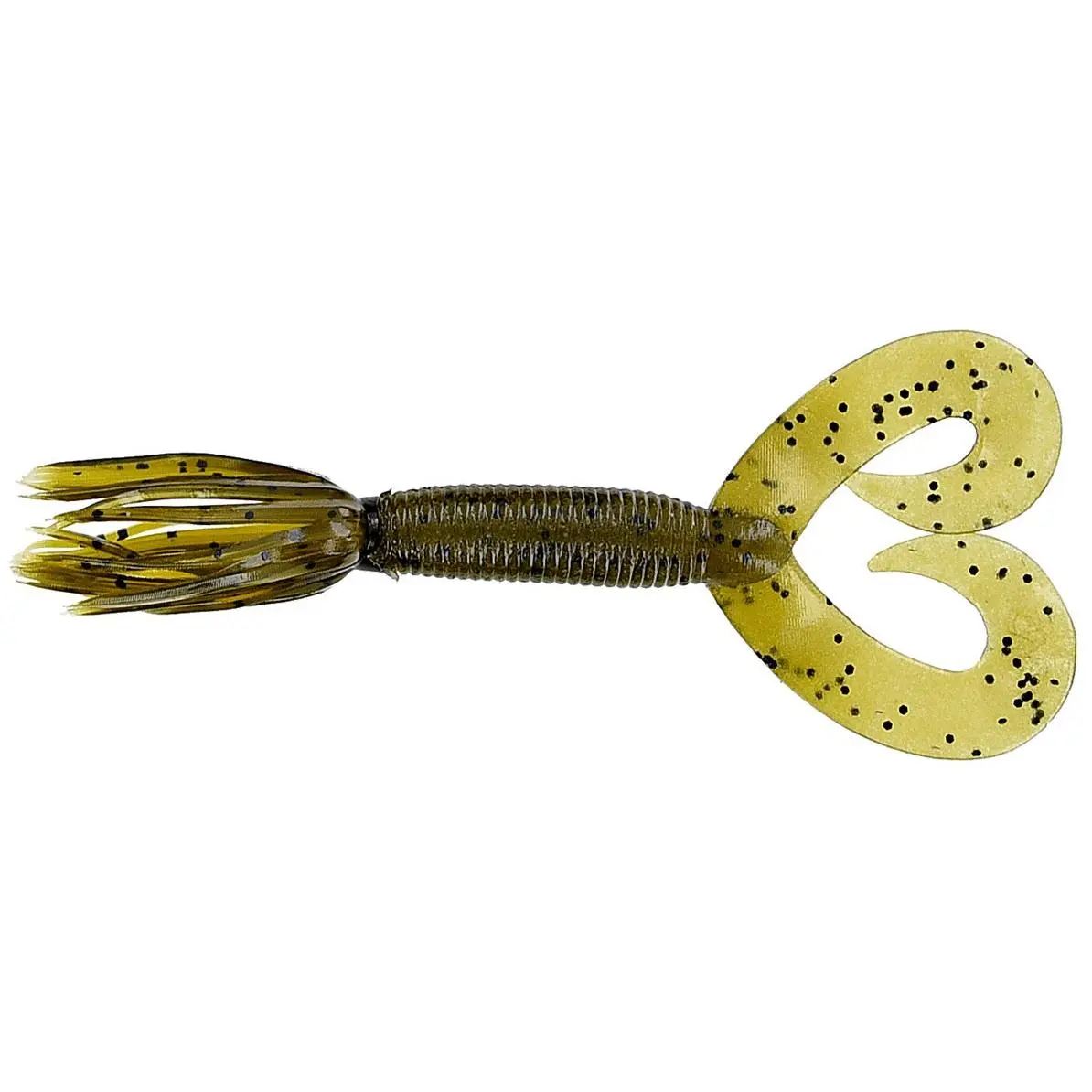 Original 5-Inch Skirted Double Tail Grubs Fishing Lure, 10-Pack Soft Plastic Tournament-Grade Bass Fishing Gear and Equipment, Blue Pearl with Black & Hologram Flake/June Bug Purple with Emerald Flake, Undulates & Flaps to Entice Predators