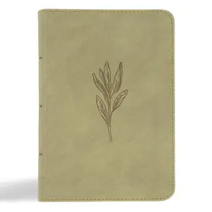 NASB Large Print Compact Reference Bible, Sage SuedeSoft LeatherTouch, Red Letter, Presentation Page, Sewn Binding, Cross-References, Full-Color Maps, Easy-to-Read Bible Karmina Type