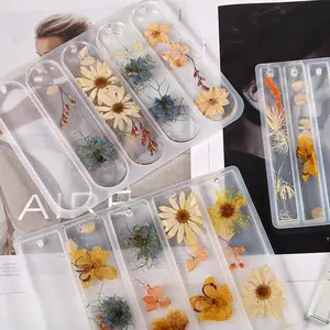 4/5 Cavities Bookmark Silicone Mold Epoxy Resin Casting Mould For DIY Crystal Epoxy Resin Book Decoration Crafts Accessories