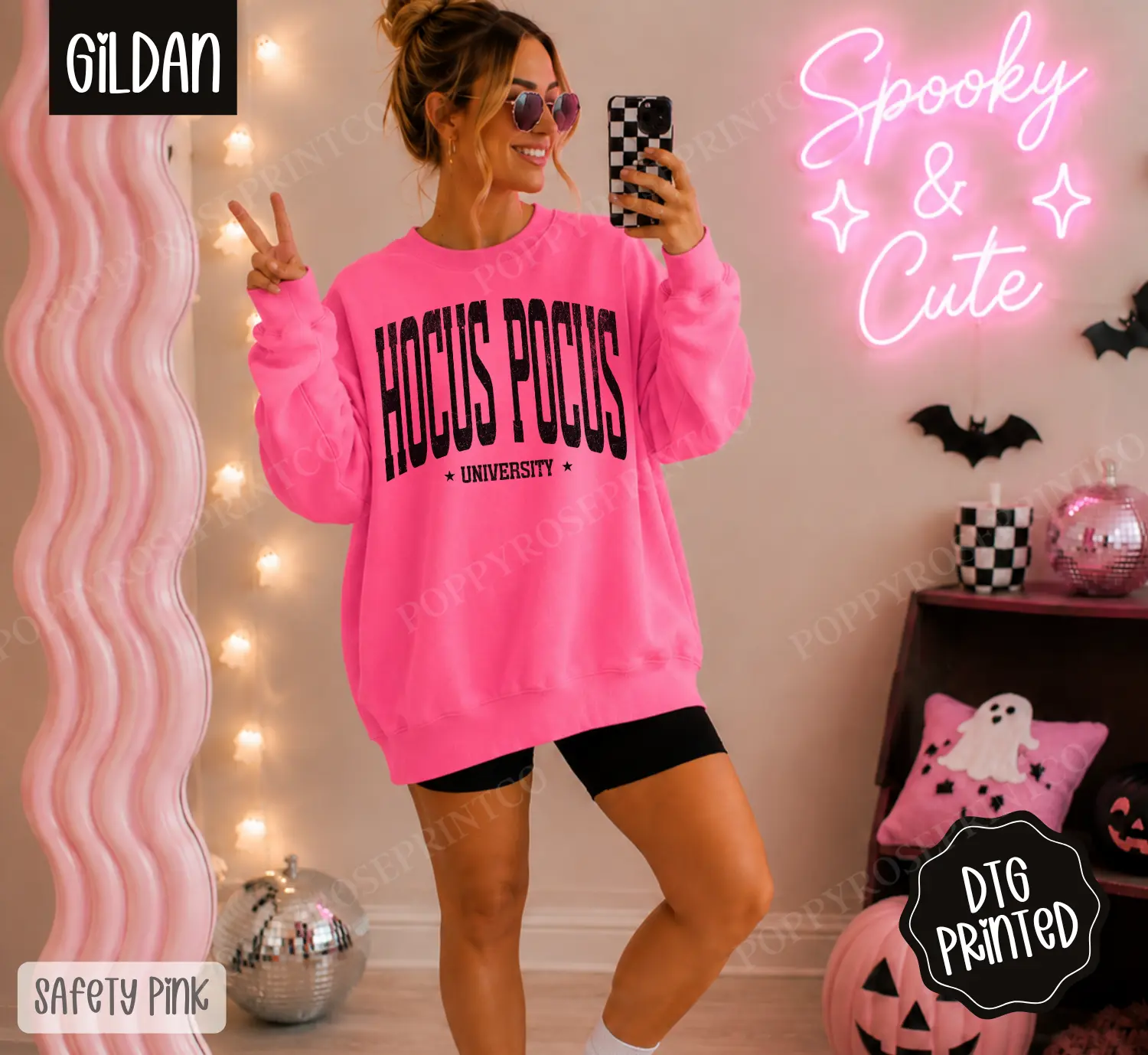 Hocus Pocus University Gildan Sweatshirt, Trendy Women's Fall Crewneck