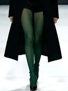 Women's Sexy Fitted All-Seasons Footless Tights, Women Pantyhose, Versatile & Stylish Design, Womenswear, Perfect for Daily Wear, Comfortable Fit, Lady, Green Color
