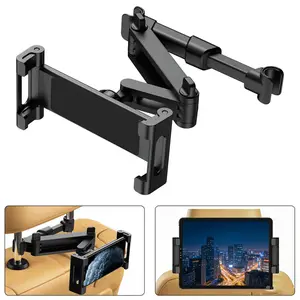 Car Headrest Tablet Holder, 3 in 1 Extension Arm Adjustable Car Mount for Backseat, Road Trip Essentials for Kids, Multifunctional Car Accessories, for iPad, iPhone, Samsung, Fire HD, 5.5-10.43" Tablets, Car Phone Mount