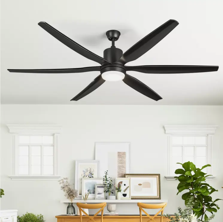 Yitahome 66"Fan Smart Ceiling Remote App Control Reversible 6 Speed 6 Black/White Blade Yitahome 66"Fan Smart Ceiling Remote App Control Reversible 6 Speed 6 Black/White Blade