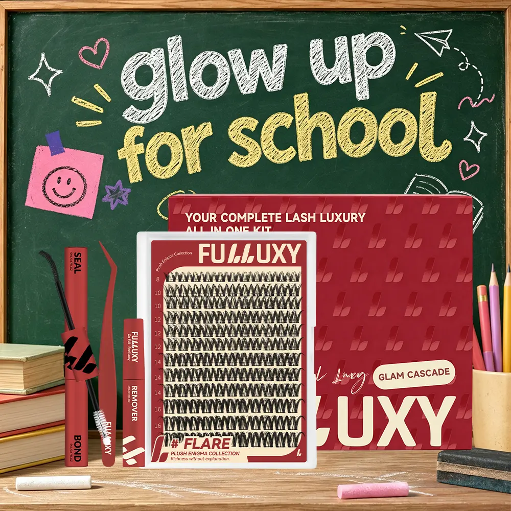 Flare | Fulluxy Plush Enigma Collection DIY False Eyelashes for Bold Dramatic Look Unstoppable You've Been Waiting For | Lashes with Ultra-Dense, Waterproof, Long-Lasting Lashes | Flora Flaunt Aurora Same Style | Beginner-Friendly DIY Lashes