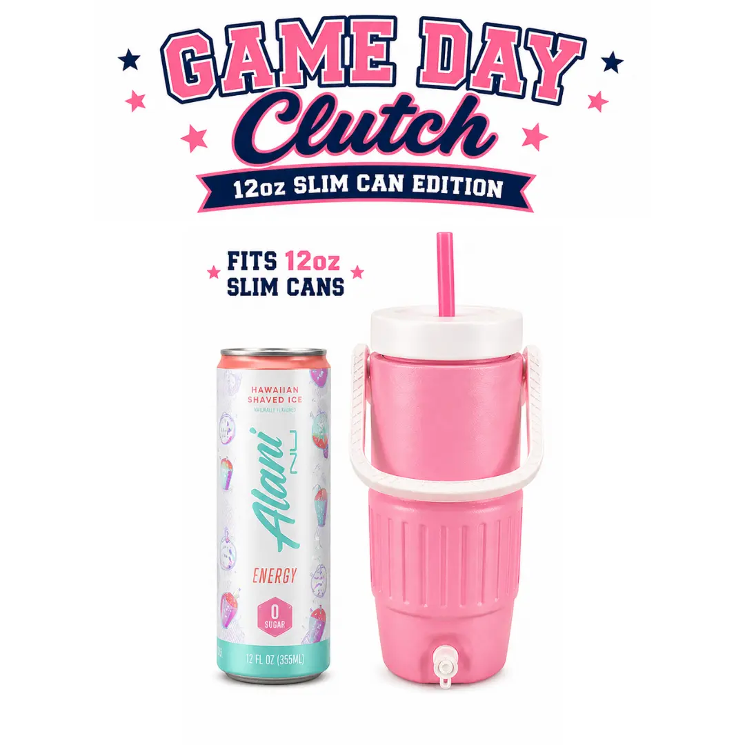 12oz Printed Slim Can Clutch Cooler - Lightweight Durable Sports Slimcano Koozie, Casual & Athlete Sticker Drinkware Accessory with Easy-Carry Handle for Ice-Cold Drinks, Basketball Tailgates, BBQs, Watch Parties, Watch Party