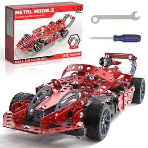 Classic metallic feel F1 equations boys building block set, self-assembly realistic racing car model, compatible with all LEGO bricks, challenging assembly toy, attractive racing collectible desktop decor, popular birthday and Christmas gifts for teenage