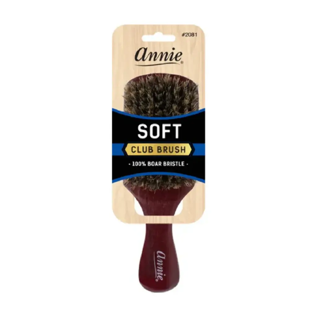 Annie Club Brush 100% Pure Boar Bristle Hair Brush for Men & Women, Ideal for 360 Waves Style, Hair Goals, Grooming Brush, Brush Styling Tool