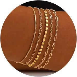FREEKISS Dainty Bracelets For Women Set Bracelet Stack Waterproof For Women Trendy Minimalist Simple Small Thin Bracelet Set For Women Teen Girls Gift For Christmas outdoorfun