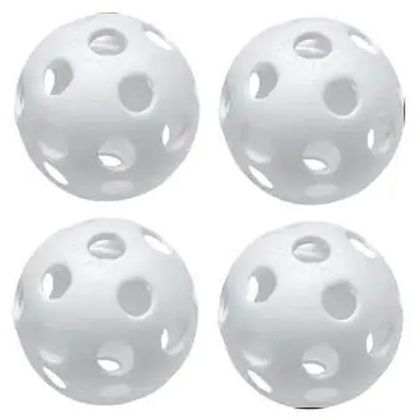 Wiffle Ball White 9" - Youth Baseball Rebounder Net - Lightweight Durable Plastic with Perforations for Safe Practice - Set of 6 - No Warranty