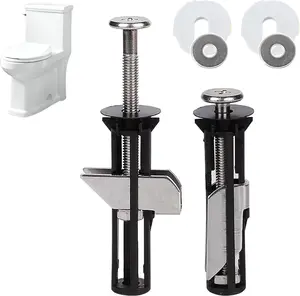 Universal Toilet Seat Bolt Kit, Stainless Steel Replacement Screws with Gaskets, No Slip Toilet Lid Fasteners, Quick Release Easy Install Toilet Cover Repair Parts,  2PCS fathersdaygift