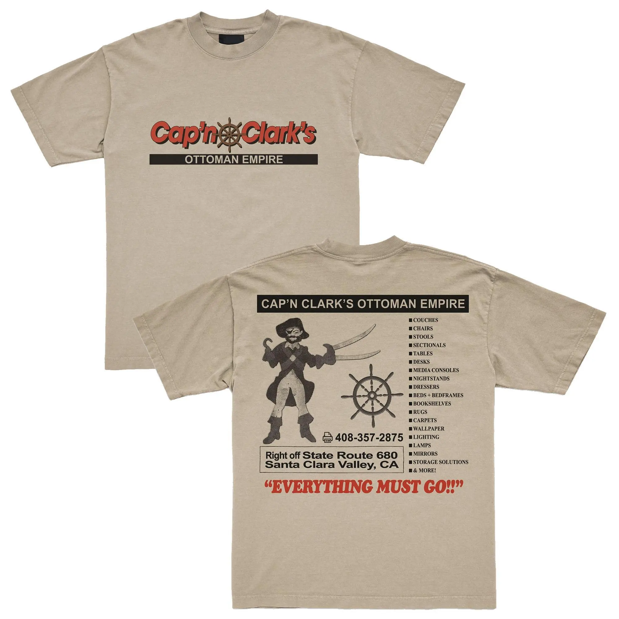 Cap’n Clark’s Ottoman Empire T-Shirt – Horror Movie Graphic Tee in Soft High-Quality Cotton for Everyday Casual Wear