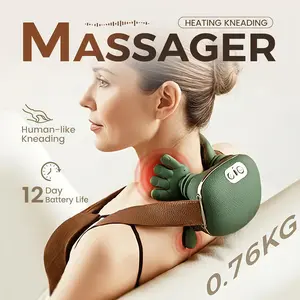2026 Shoulder Massager Electric Cervical Massager Bionic Hand Heating Wireless Portable 2026 3D Kneading Massage for Neck Shoulders & Hands Unisex Lightweight & Adjustable Speed Settings,Mother's Day