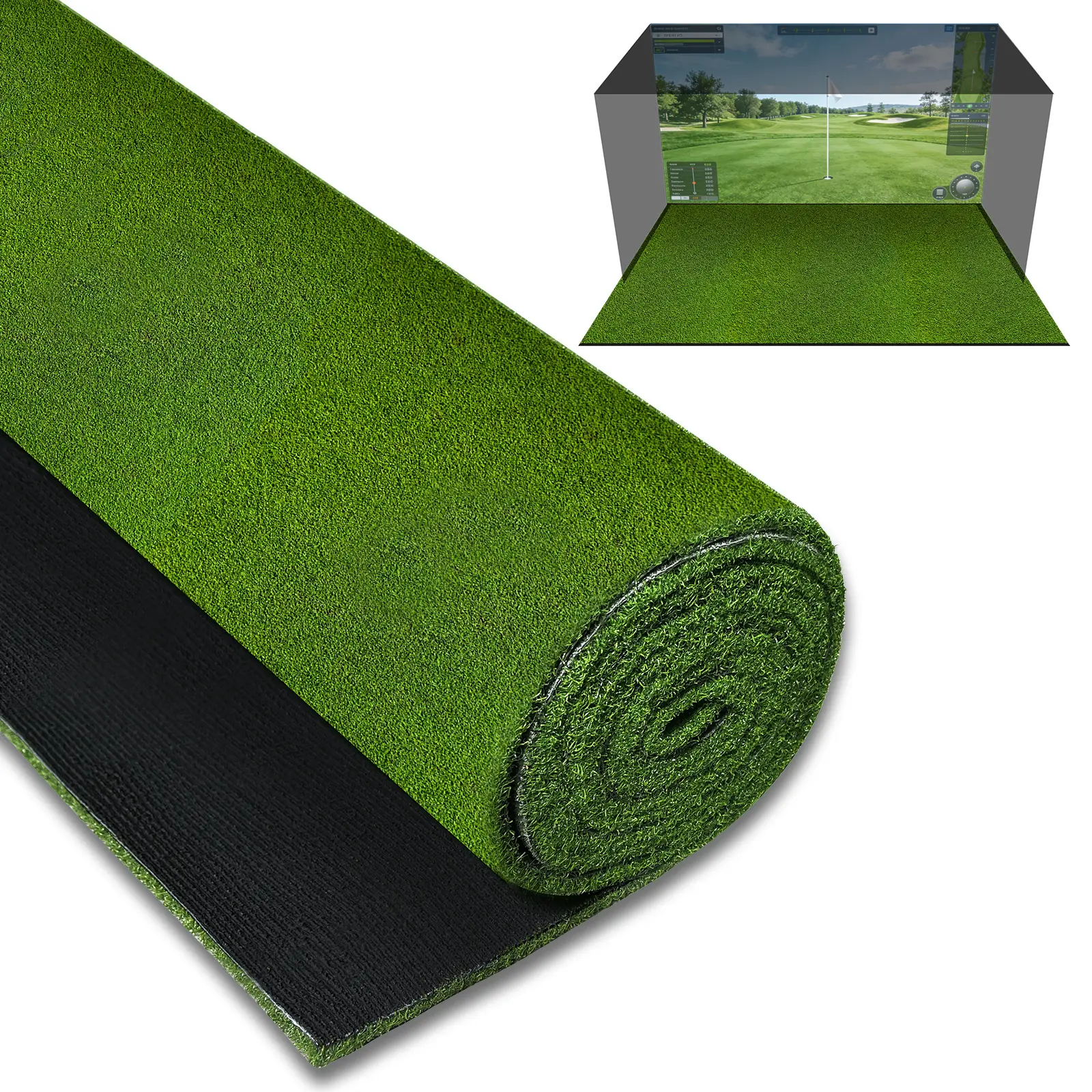 WICTTISPOSI Golf Simulator Turf practice Mat - Indoor Home, Outdoor Backyard Golf Training Equipment for Putting, Hitting & Football Sports Gym Use