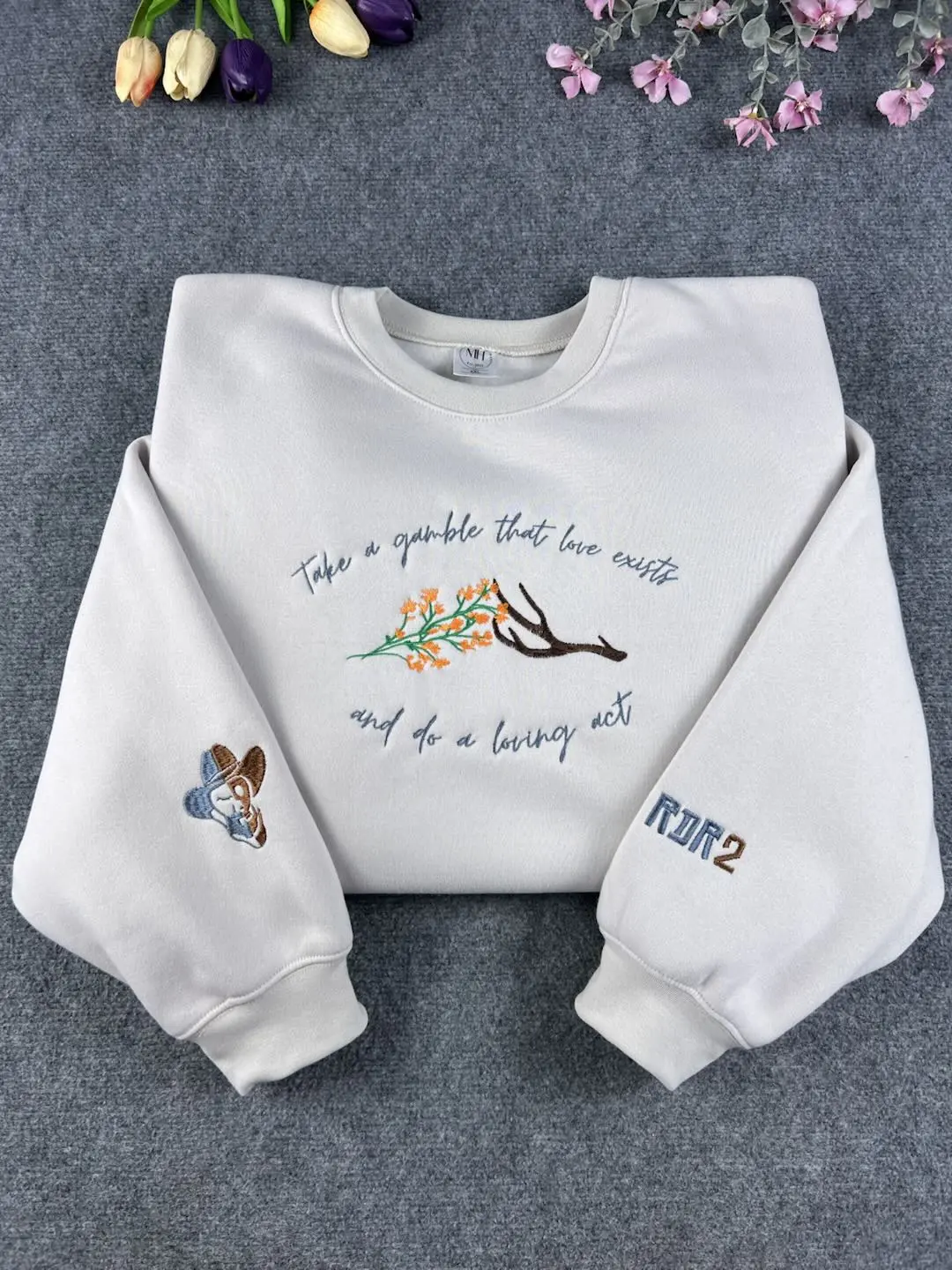 RDR2 Sister Calderon Quote Embroidered Sweatshirt&Hoodie - Arthur Morgan High Honor Tee, Red Dead Redemption 2 Gamer Gift