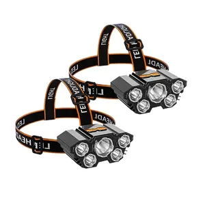 Rechargeable Waterproof Headlamp with 7 Modes | Super Bright LED for Night Fishing, Hiking, Camping & Emergency Prep