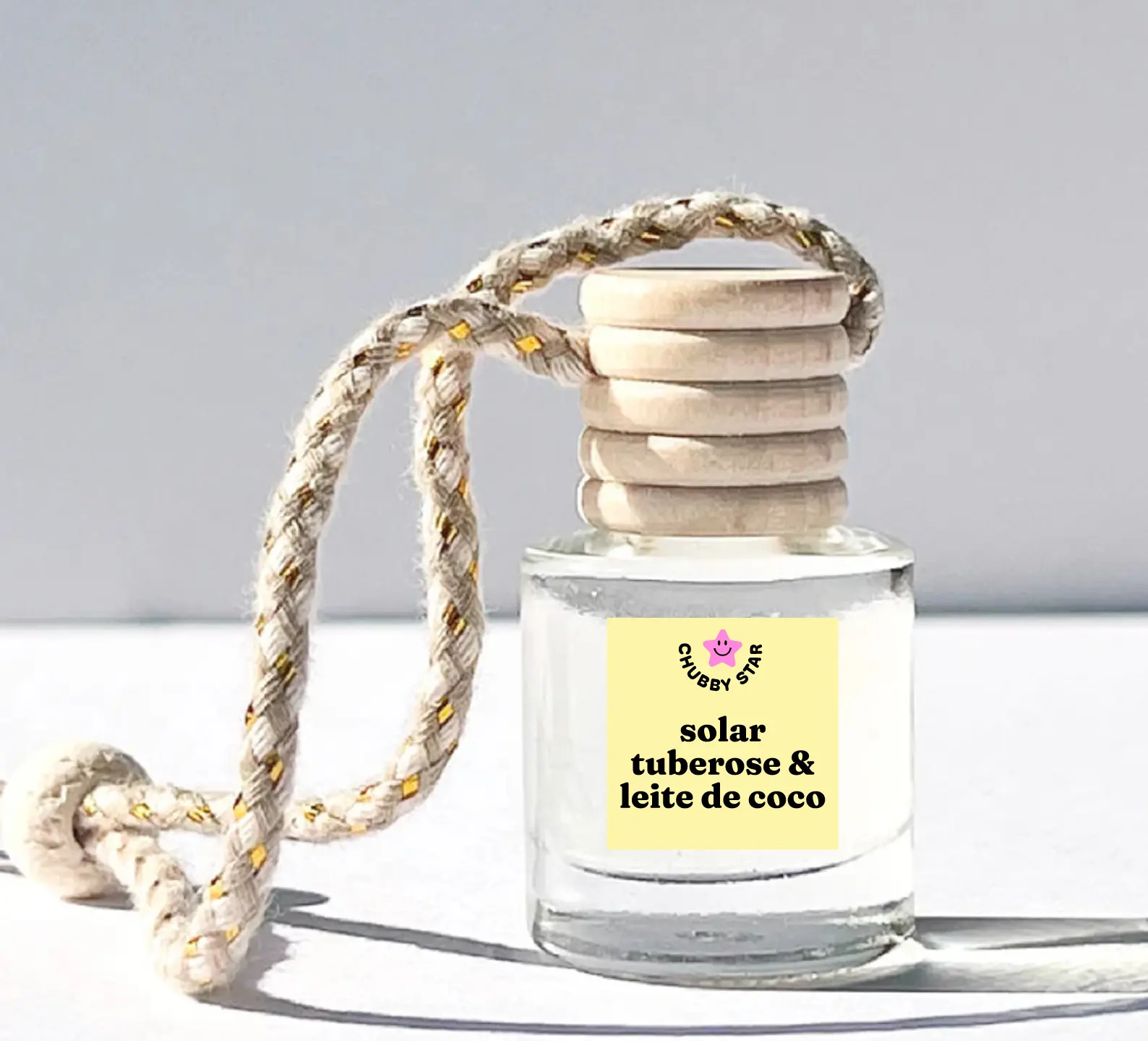Solar Tuberose & Leite De Coco Scented Car Freshener Car Decor Accessory - Floral Coconut Milk Scent
