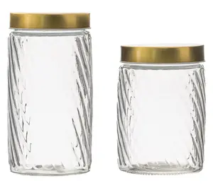 10 Strawberry Street 2pc Madison Glass Canister Set