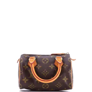Pre-owned Louis Vuitton Canvas Coated Top Handle Bags Speedy Mini HL Handbag Monogram Canvas by Rebag