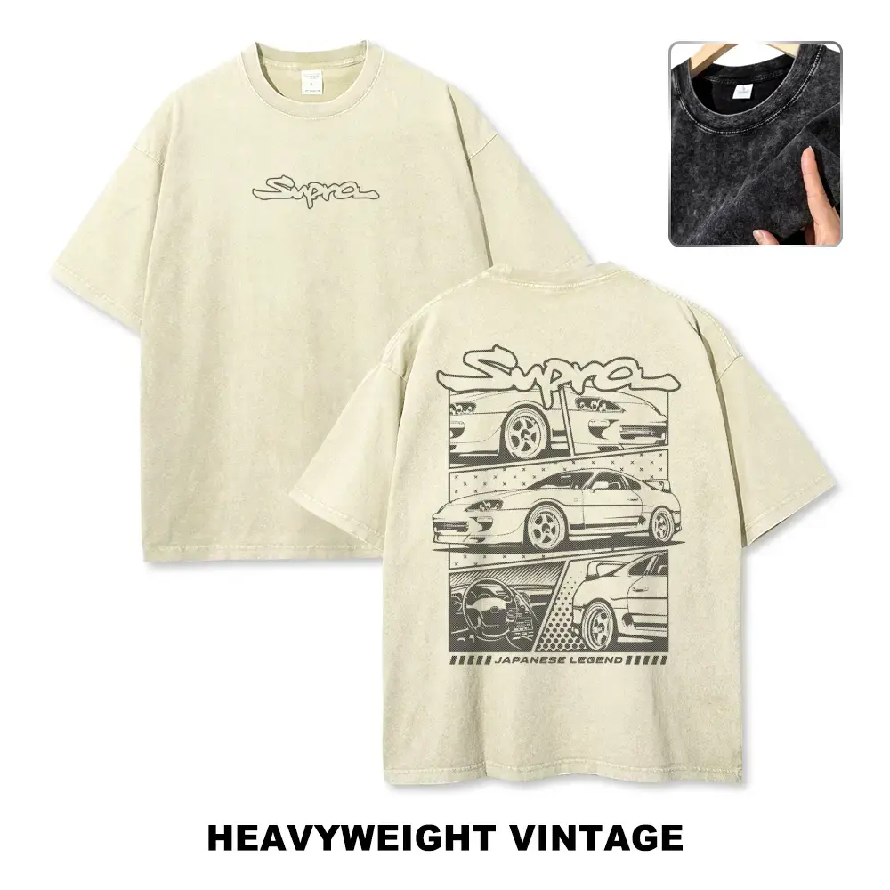 Japanese Legend Supra Vintage Graphic Tee | 90s Retro Oversized T-Shirt | Men's Casual Streetwear & Vacation Outfits Crewneck Menswear Fabric Breathable