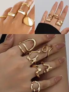 Women's Elegant Vintage Resin Ring Set, 15/5/7/8 Pieces, Colorful for Daily Wear, Party, Wedding, Christmas Gift, Vintage Rings Jewelry