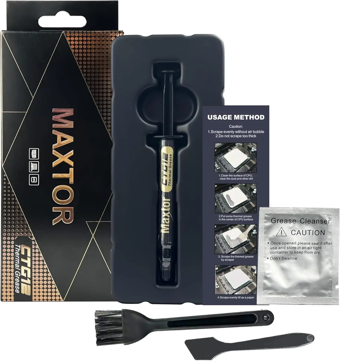 Maxtor CTG12 High Performance Heat Sink Compound Thermal Paste for Cooling All Processors, CPU,GPU,PC,PS4,PS5,Xbox,Ovens,Non-Conductive,4g
