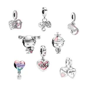 Boy & Girl Mother Theme Charms – 925 Sterling Silver Charms for Bracelets