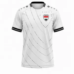 2026 Iraq National Soccer Team Style Jersey Home Shirt, All Over Print Unisex Soccer Jersey, Patriotic Football Jersey, Sports Fan Apparel Top