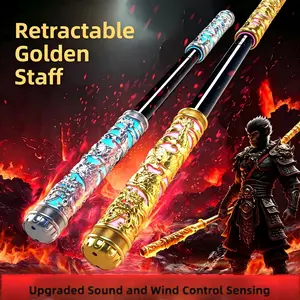 Wukong Ruyi Golden Hoop Staff can be voice-controlled automatically retractable laser sword children's toy boy magic glow Neopixel Lightsaber Colorful Ruyi Golden Cudgel Sun Wukong Magic Staff