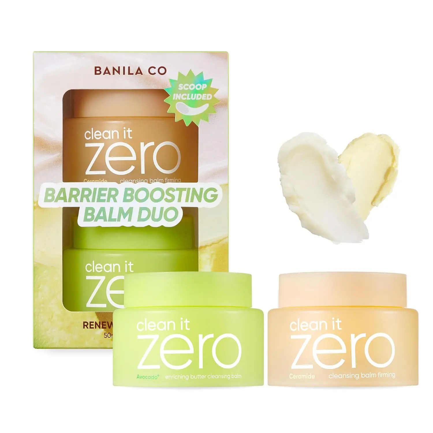 BANILA CO Barrier Boosting Duo | Clean it Zero Enriching Butter & Ceramide Firming Cleansing Balm |  Nourishing & Firming, Dermatologist-Tested | Korean Makeup Cleanser