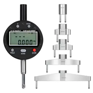 Digital Radius Gauge 3-in-1: Depth & Micrometer Tool | 0.5" Depth Measurement with 5 Interchangeable Jaws (10/20/30/60/100mm) | Radius Range 0.2"-27.5" (5-700mm) | Includes Zero Reference Plane