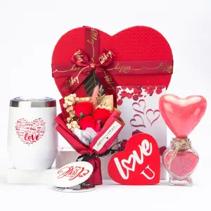 Valentine’s Day Gifts for Her Romantic Gift Basket Set with Rose Love Gift Box Unique Anniversary & Engagement Present for Wife Girlfriend Lover